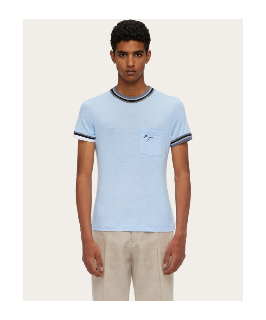Ferragamo Short-sleeved T-shirt In Blue