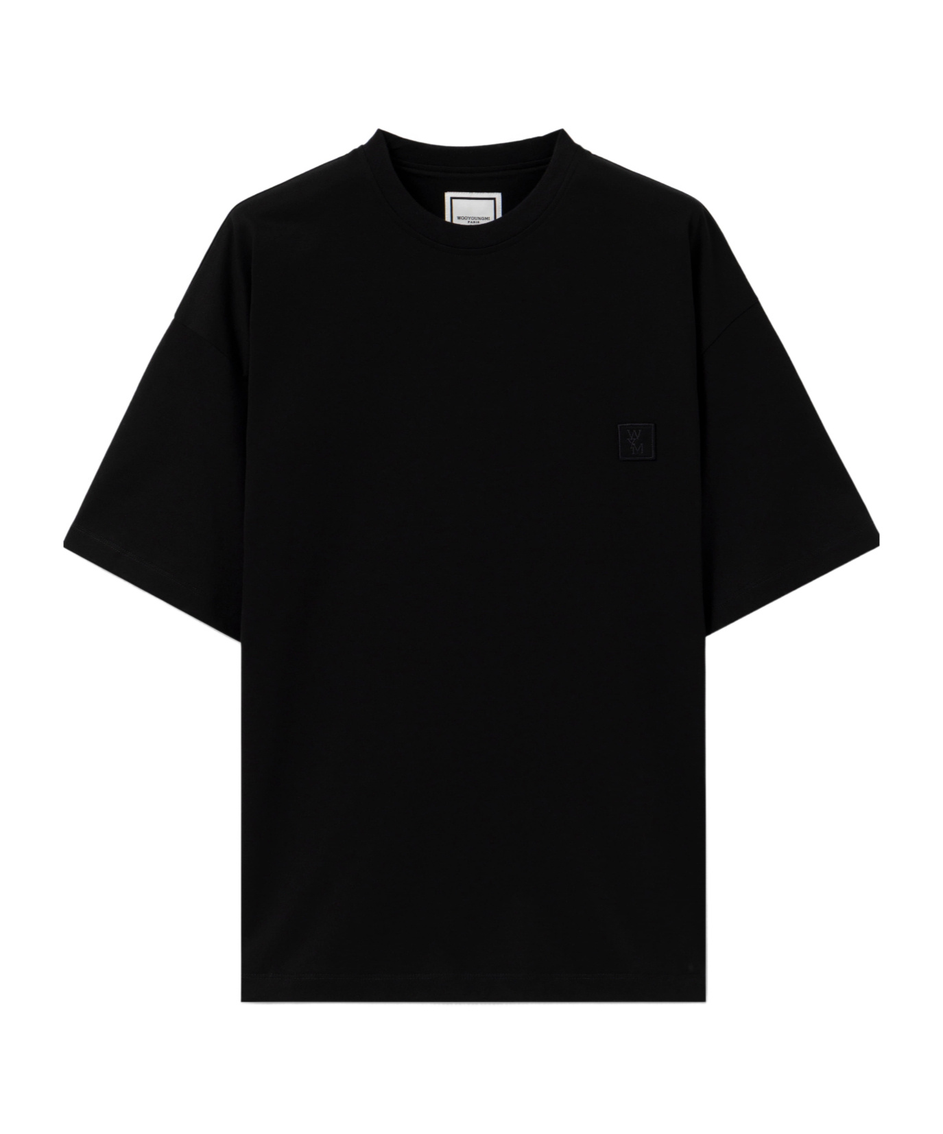 Wooyoungmi T-shirt With Floral Pattern On The Back In Black