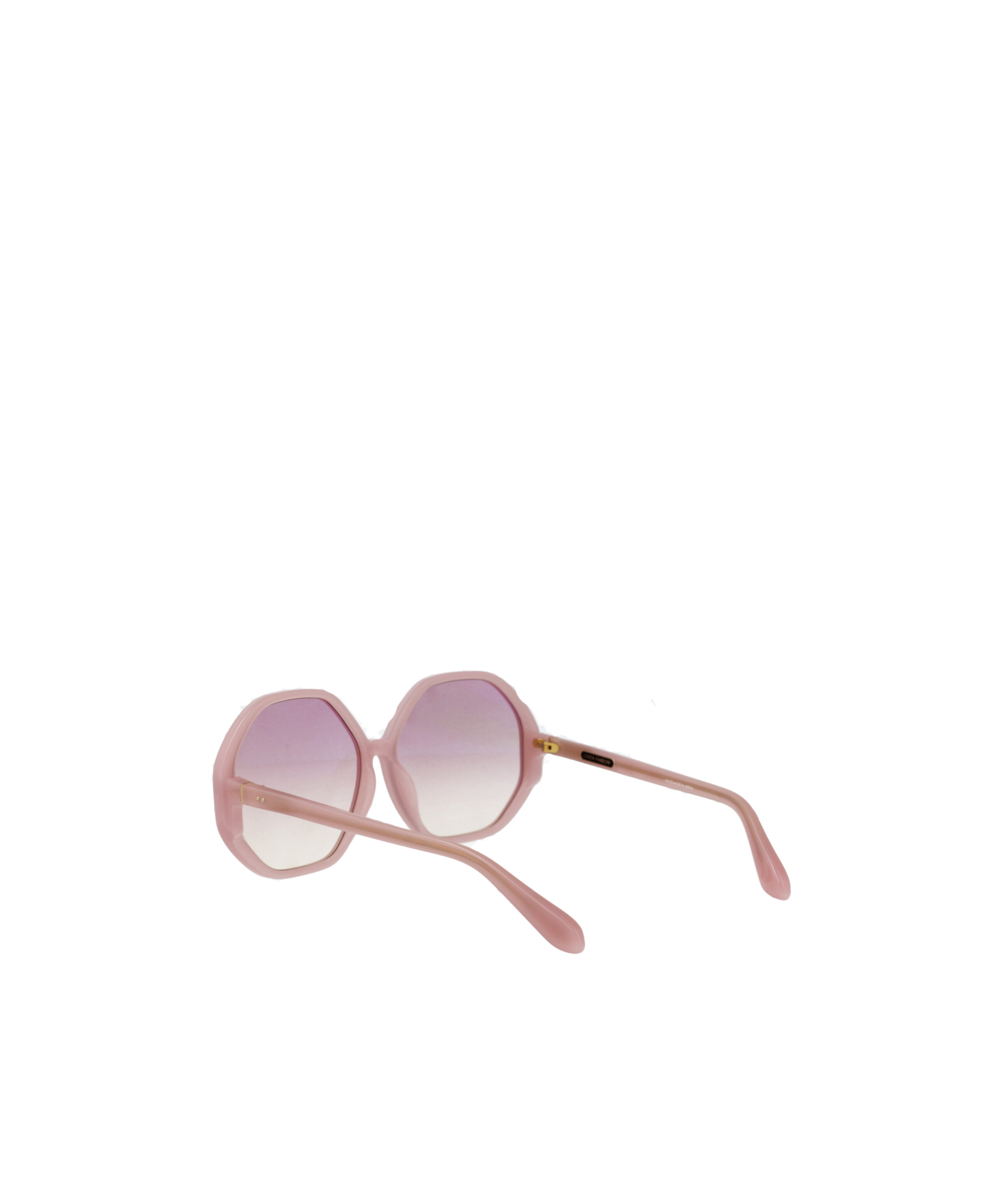 Linda Farrow Lilac Acetate Sunglasses In Gold