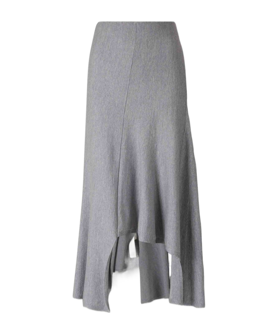 Khaite Asymmetrical Hem Jersey Midi Skirt