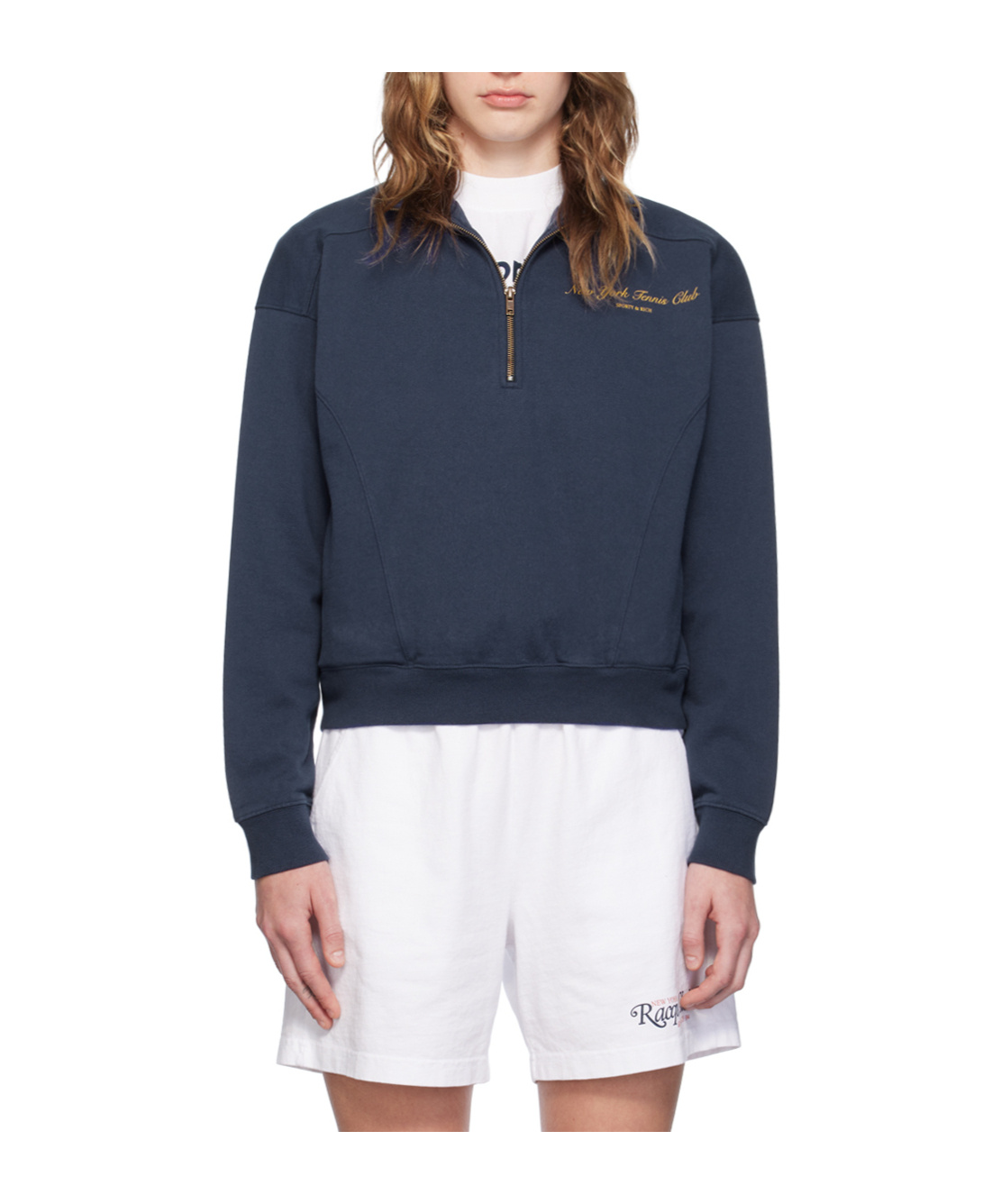 Sporty And Rich Ny Tennis Club Sweater In Blue