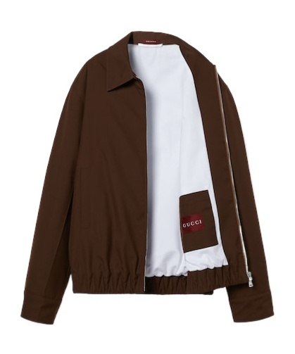 Gucci Wool Bomber-style Jacket In Brown