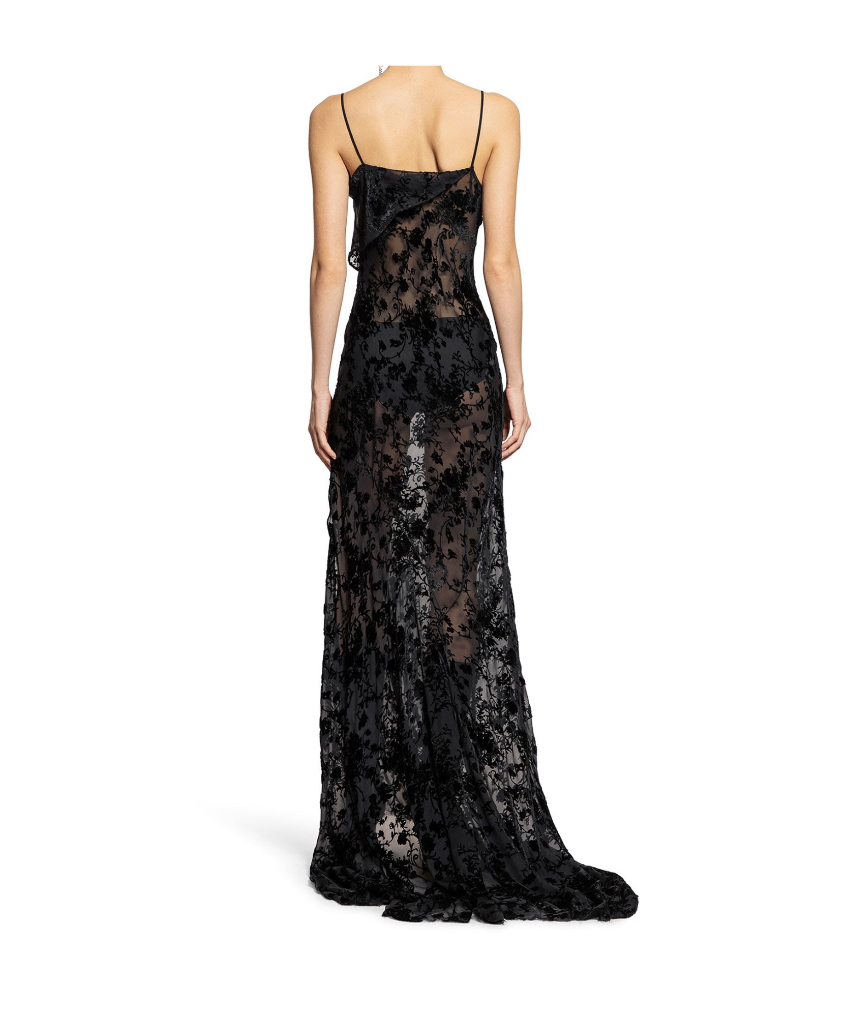 Ann Demeulemeester Aaricia Long Bias Slip Dress In Black