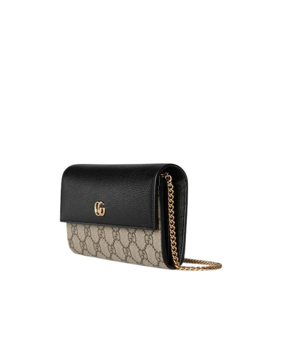 Gucci Gg Marmont Bi-color Wallet On Chain