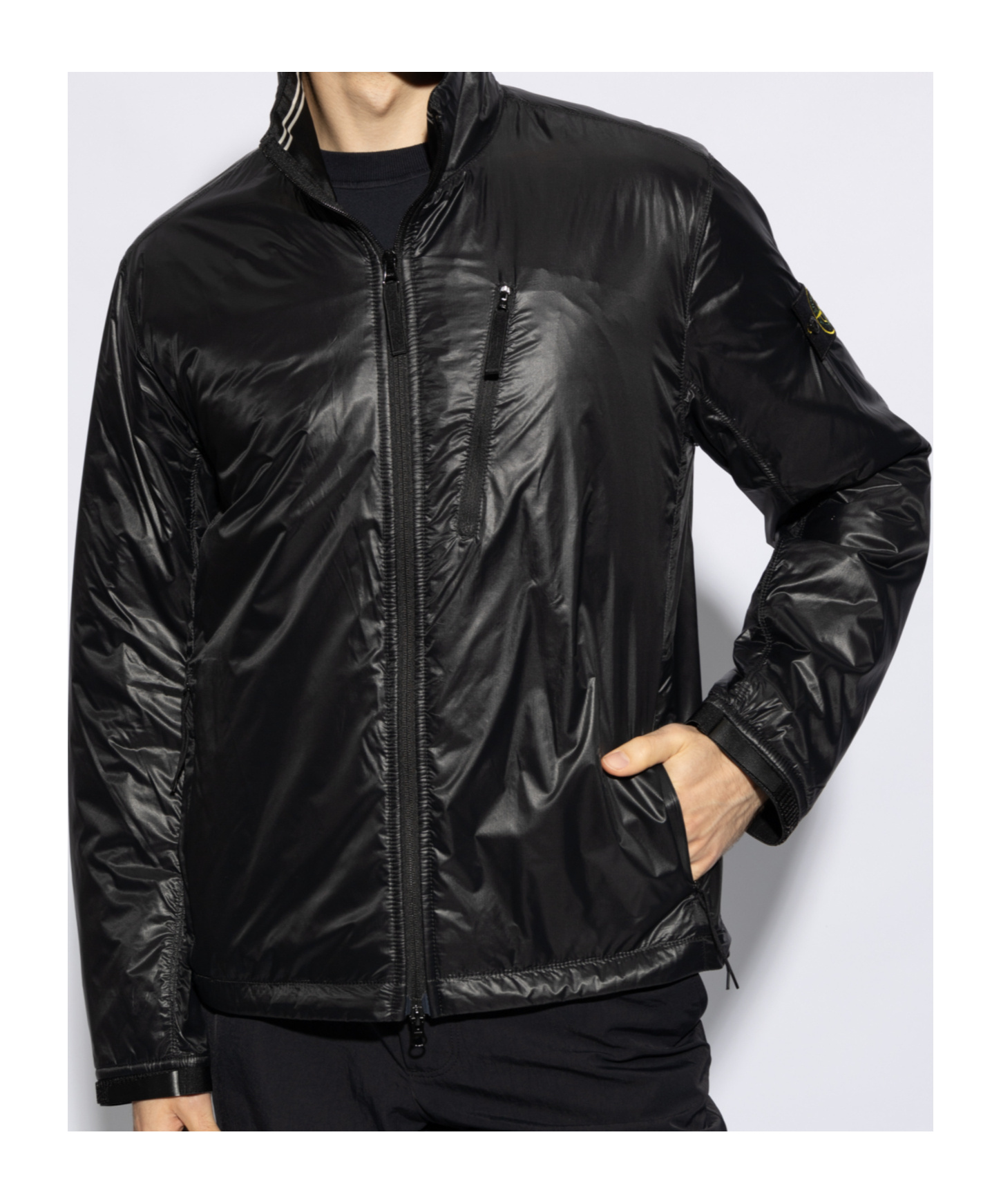 Stone Island Compass-badge Lightweight Padded Jacket In Black