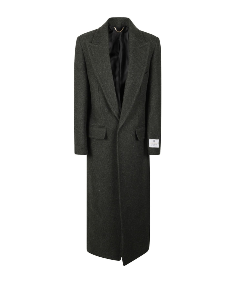 Victoria Beckham Single Breasted Mid-length Coat In Black