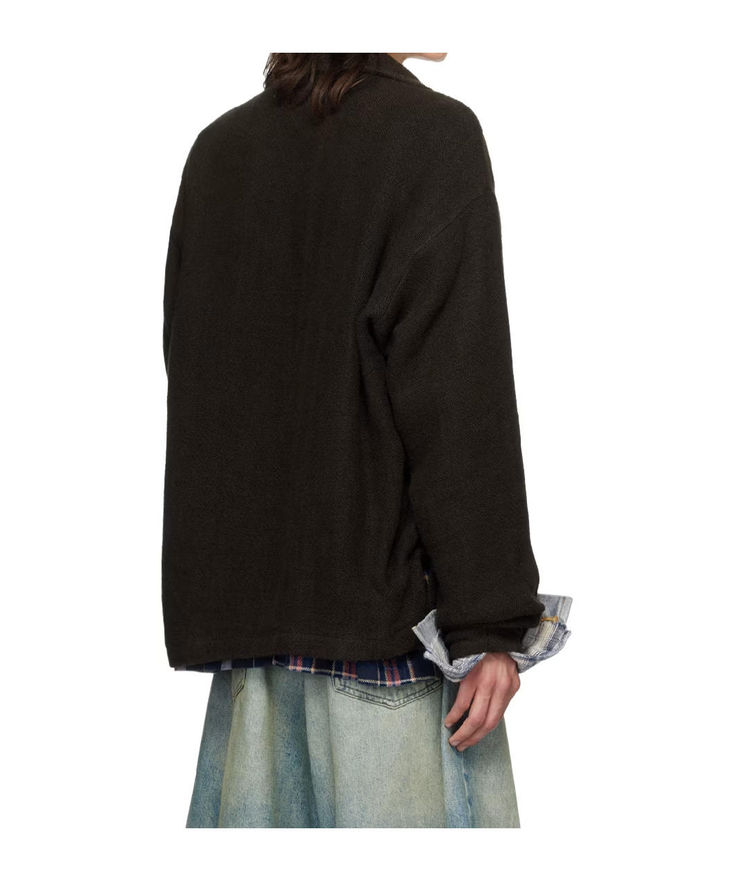 Greg Lauren Zippered Long-sleeved Casual Jacket In Black