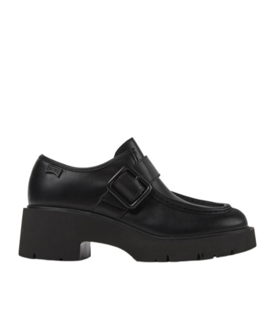 Shop Camper High-heeled Loafers In Black