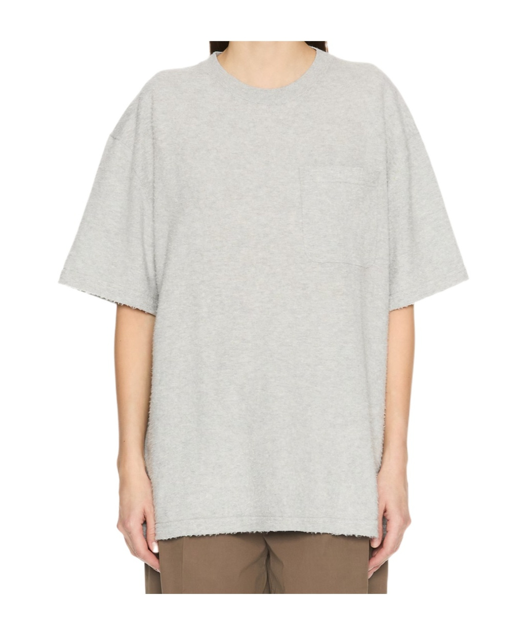 The Row Jiselle Oversized Knitted T-shirt In Gray