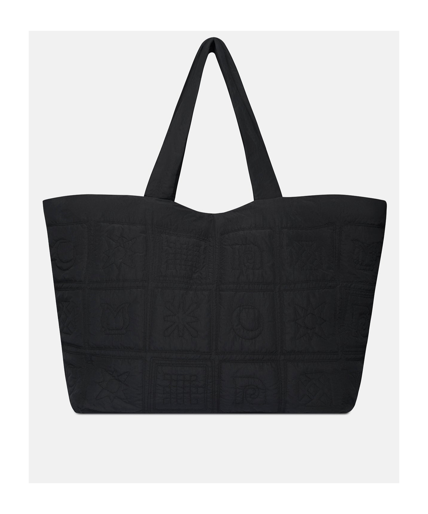 Nanushka Quilted Tech-poplin Tote In Black