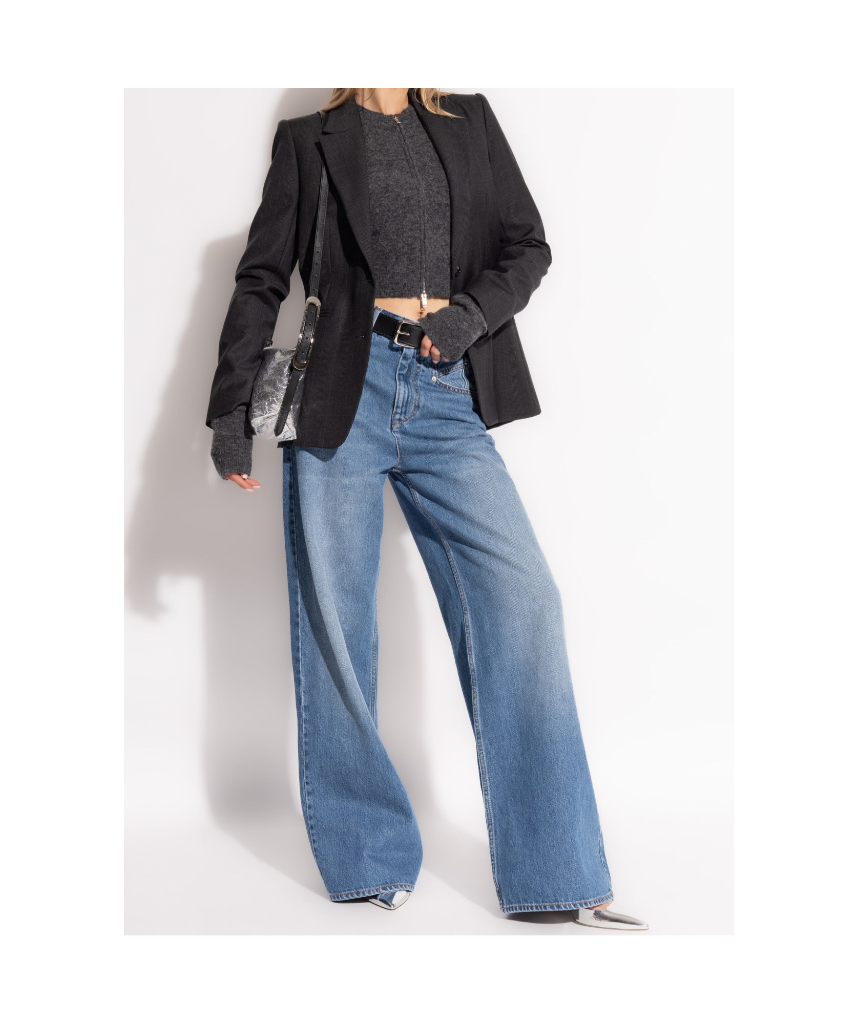 Isabel Marant Reva Checked Blazer In Black