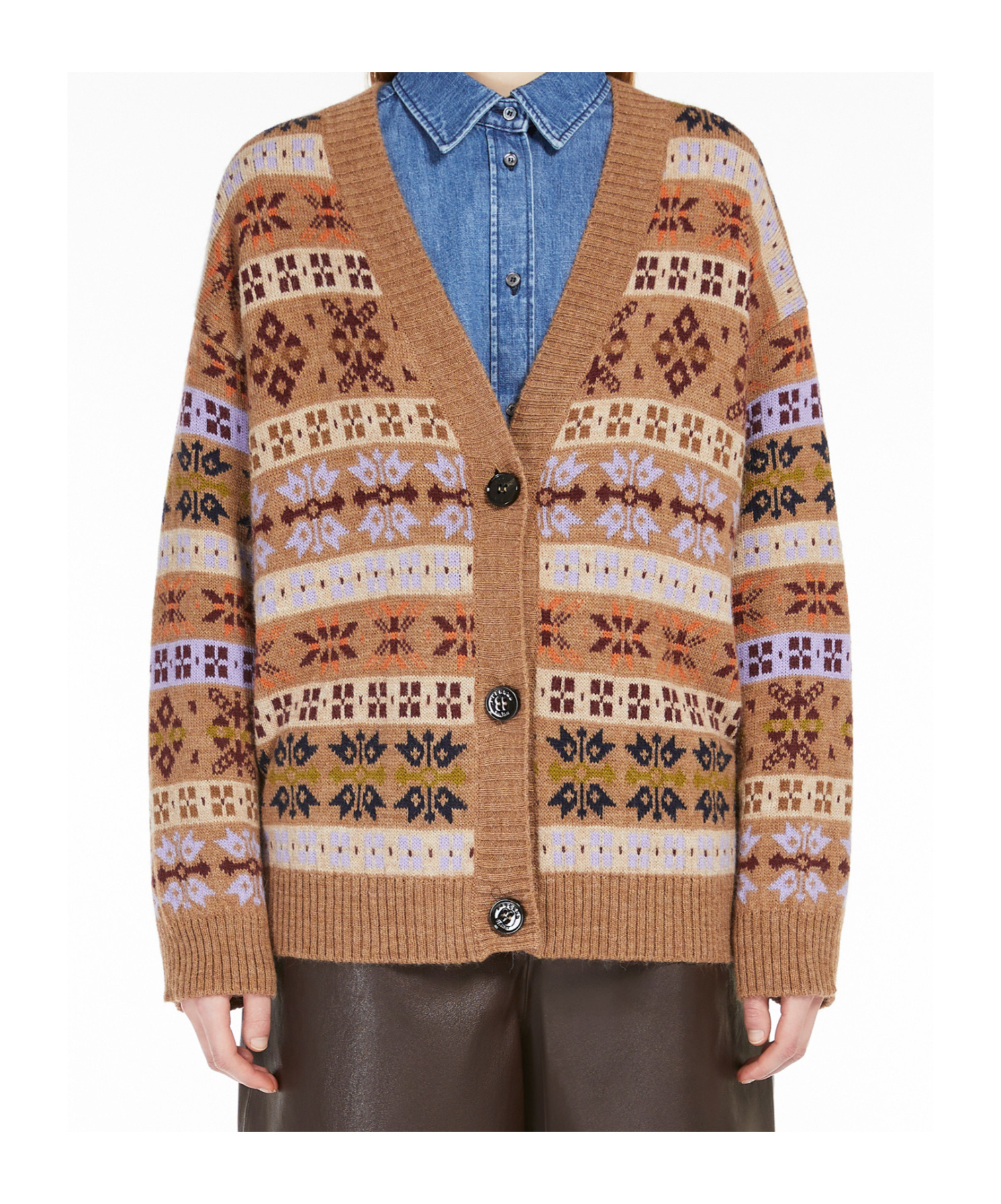 Weekend Max Mara Eccelso Alpaca Blend Cardigan In Nude