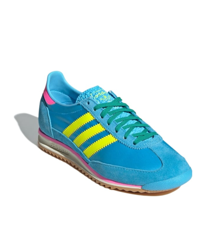 Shop Adidas Originals Sl 72 Sneakers In Sky Rush / Solar Yellow / Lucid Pink