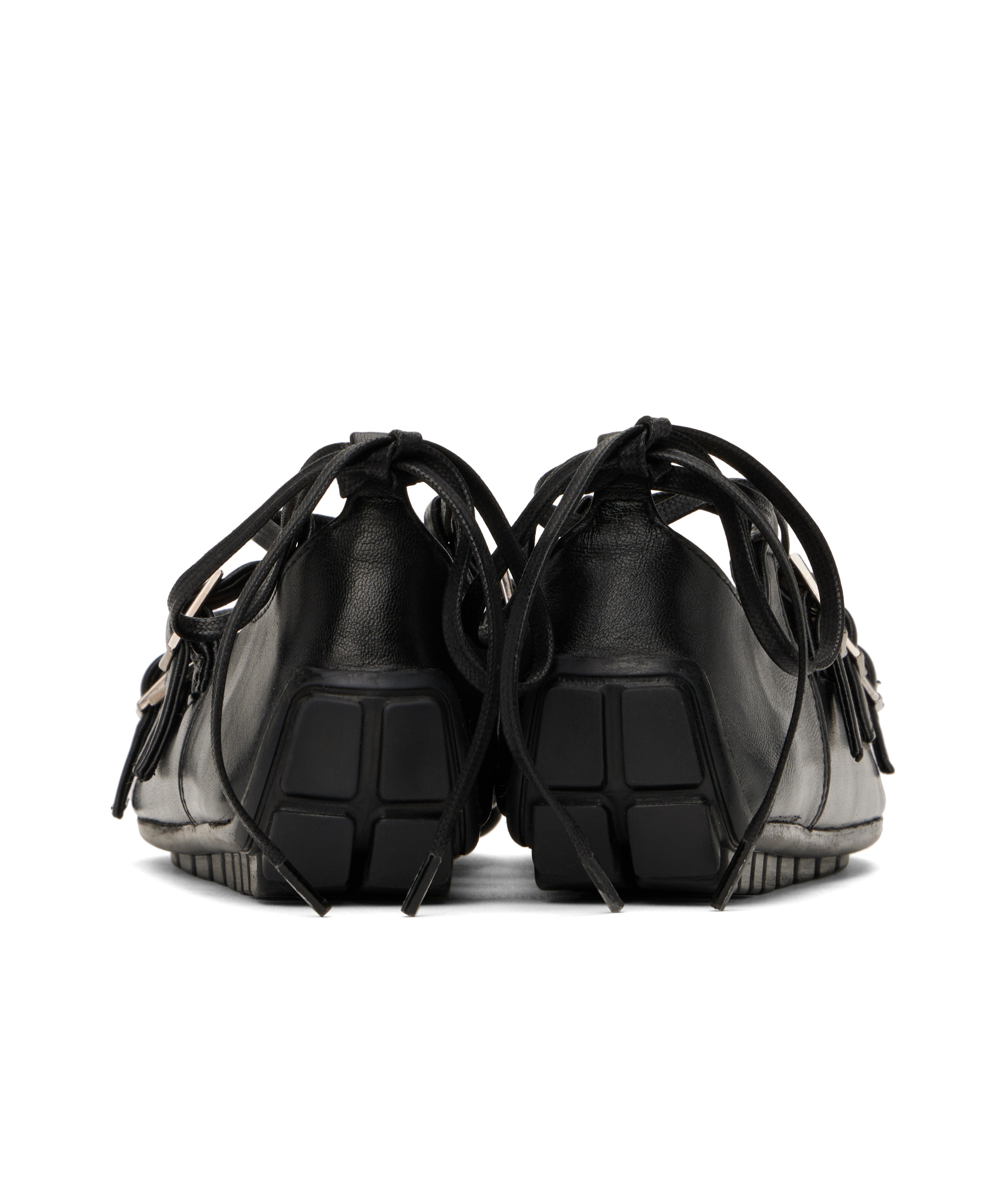 Simone Rocha Ghillie Ballerina Shoes In Black
