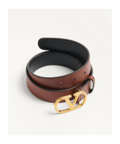 Valentino Vlogo Signature Leather Belt In Black