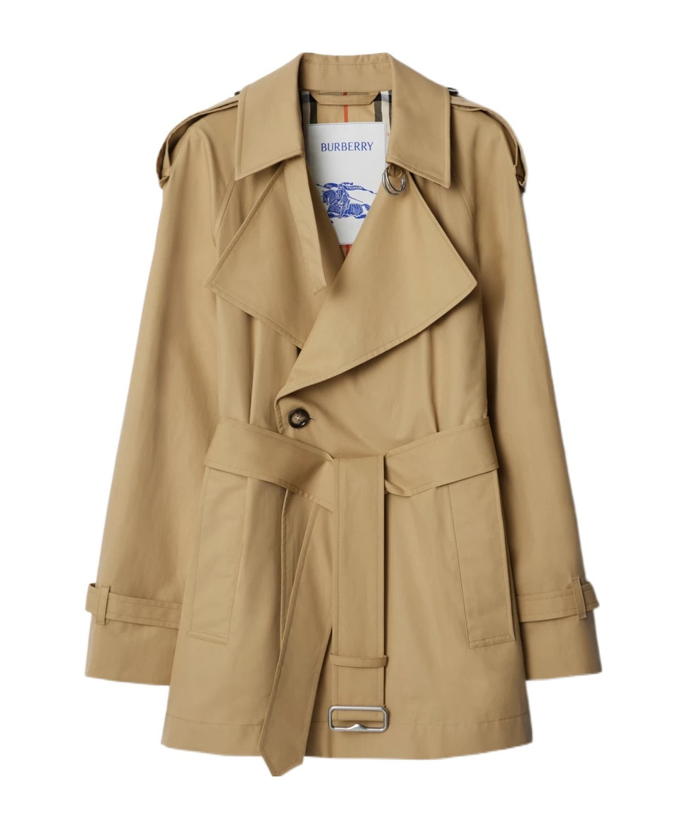 Burberry Belted Trench Jacket In Nude