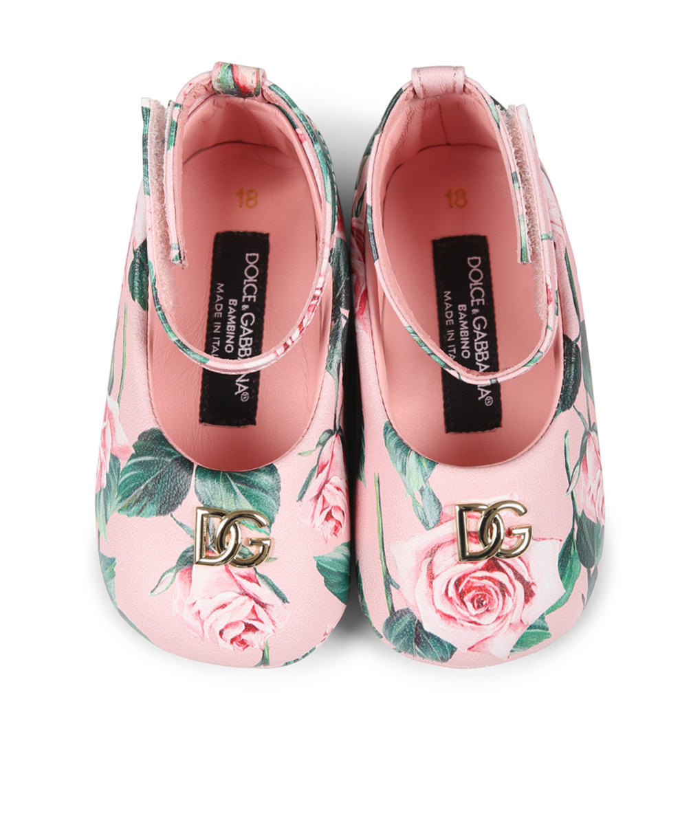 Dolce & Gabbana Printed Ballet Flats In Pink