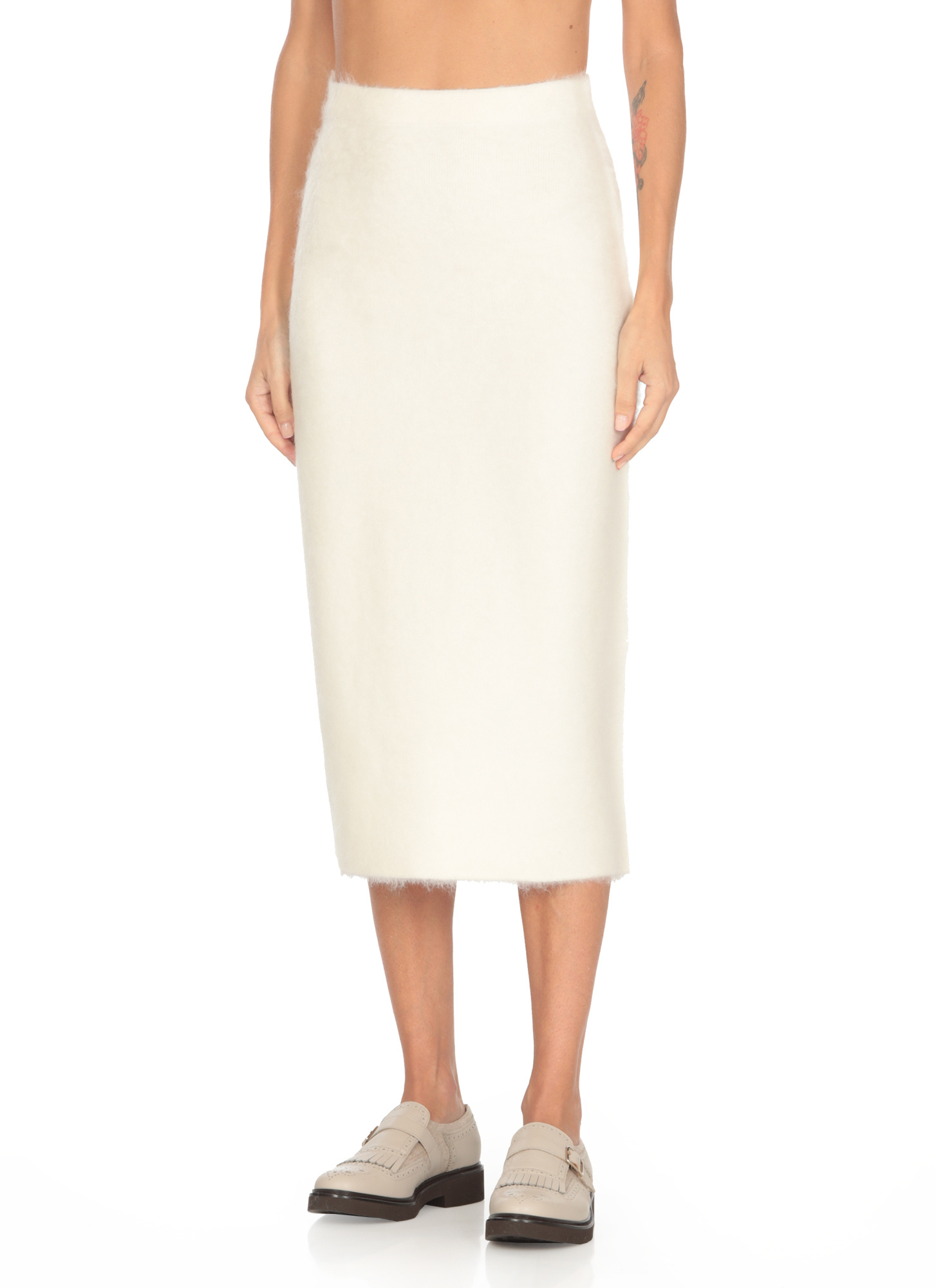 Fabiana Filippi Elasticated Waistband Pencil Skirt In White
