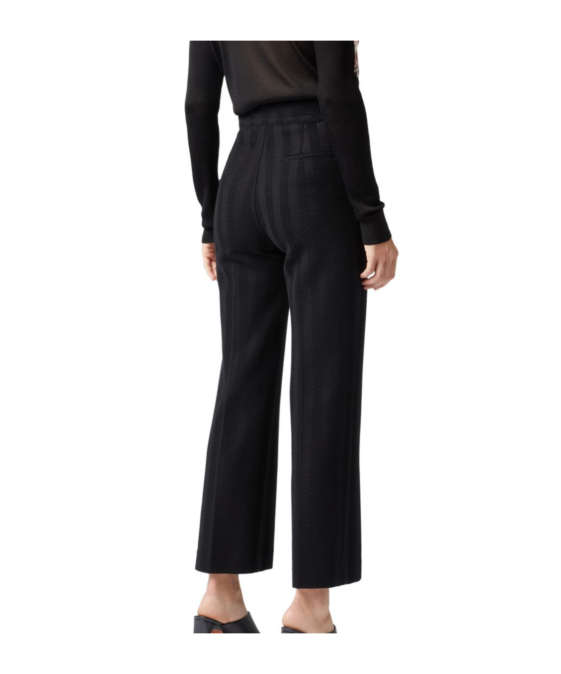 Missoni Zigzag-pattern Straight Trousers In Black