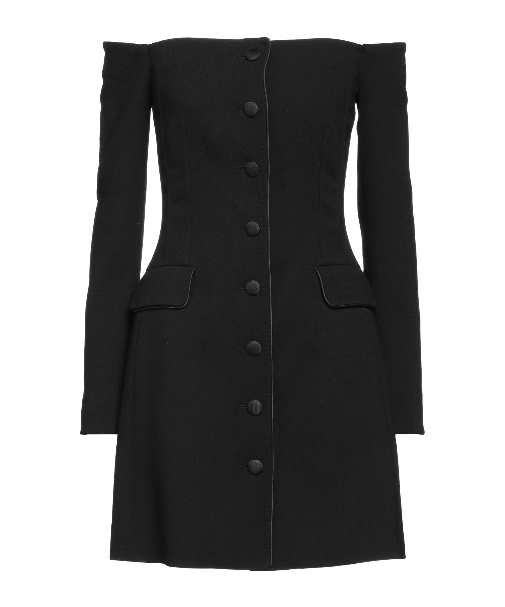 Dolce & Gabbana Minimalist Long-sleeve Blazer Dress In Black