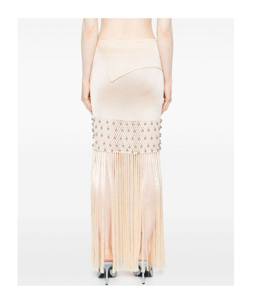 RABANNE FRINGED MAXI SKIRT