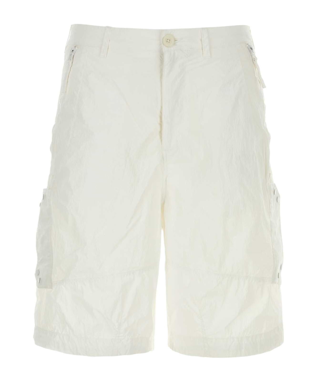 Ten C Bermuda Shorts Nylon Belt Loops In White