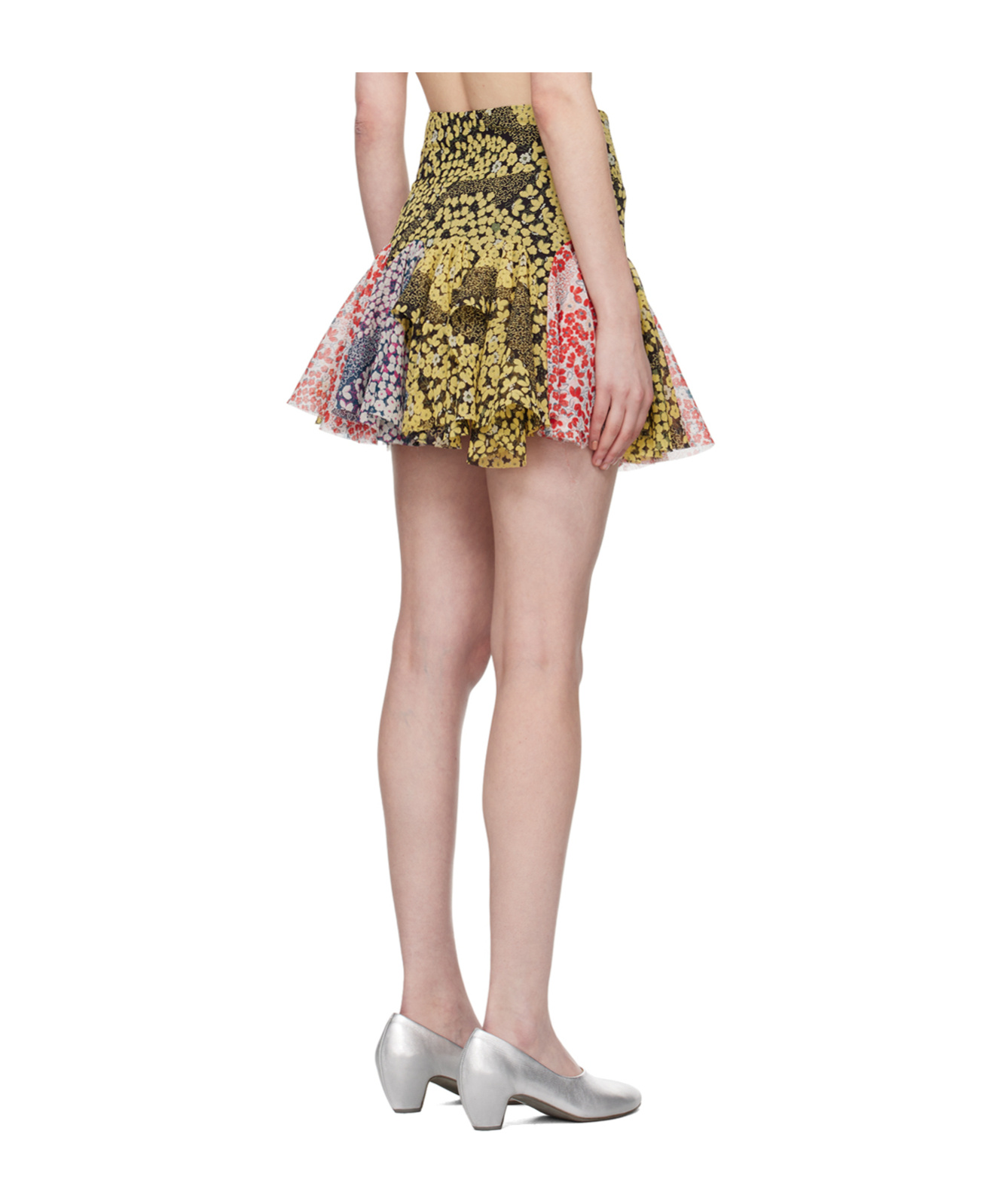 Edward Cuming Godet Miniskirt In Green
