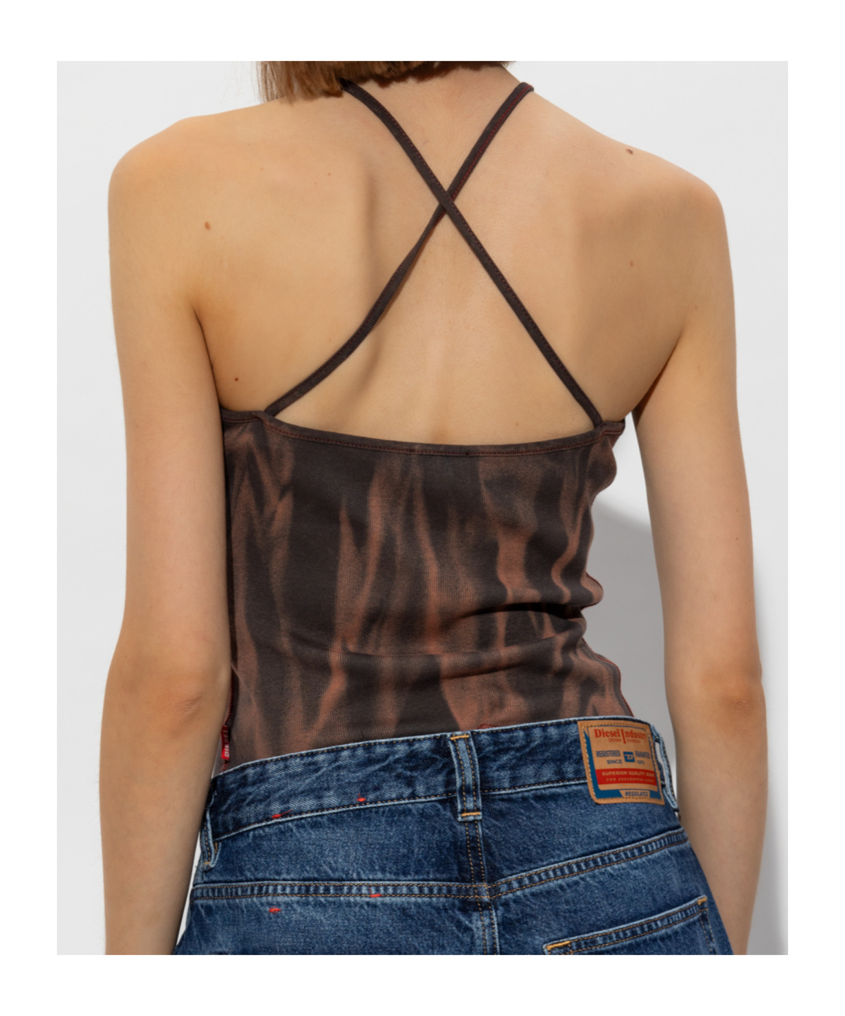 Diesel Abstract Pattern Sling In Black