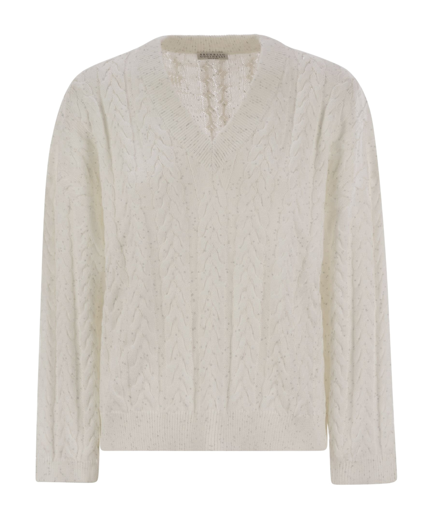 Brunello Cucinelli Long-sleeved Sweater In White