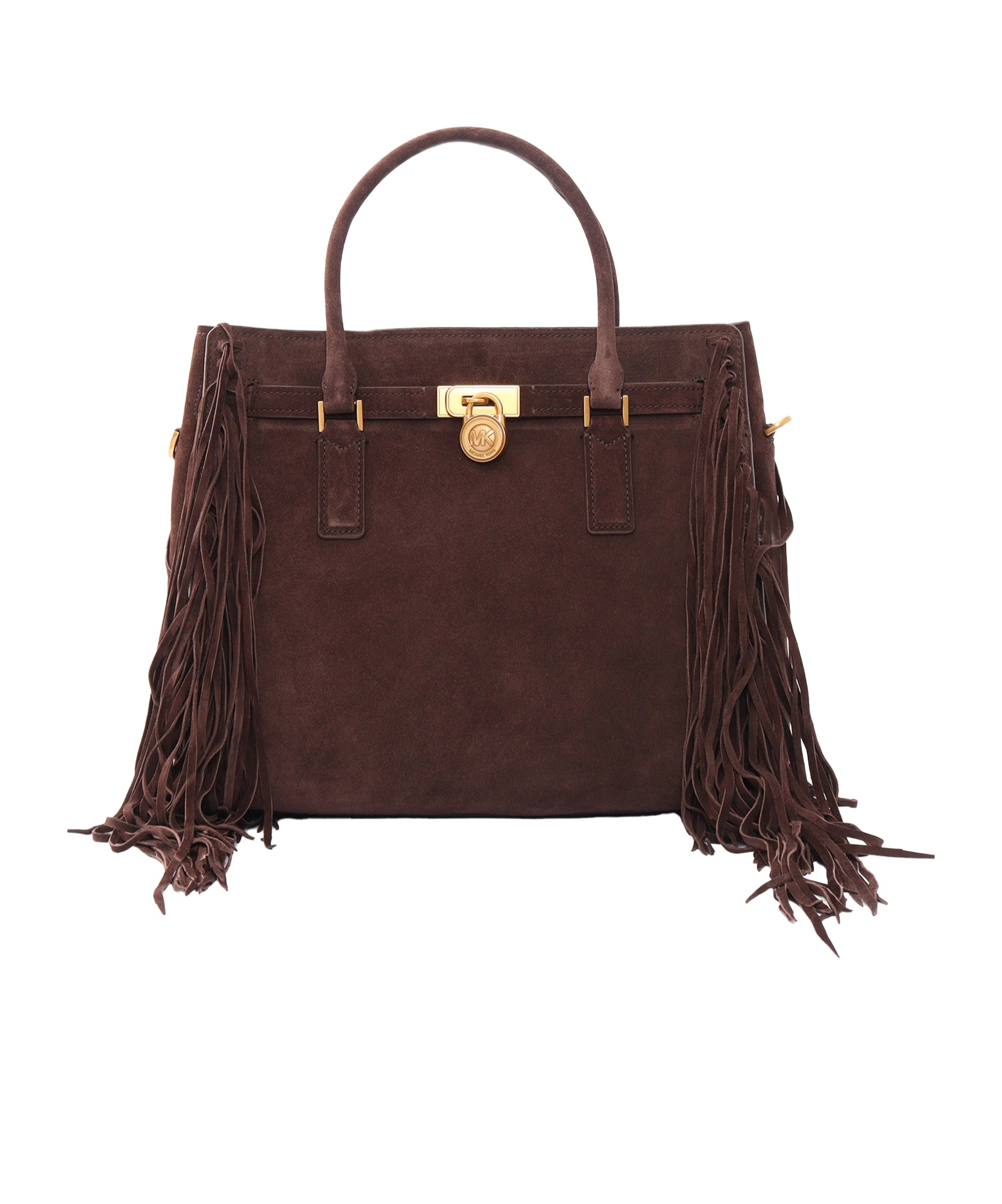 Michael Kors Michael Hamilton Moderne Large Fringed Satchel Bag In Red