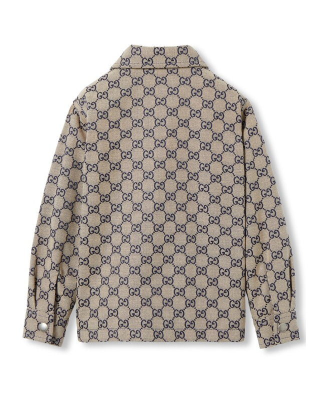 Gucci Gg Canvas Jacket In Gray