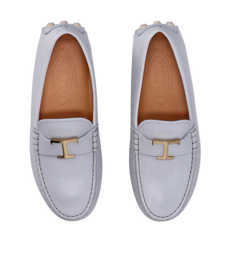 Tod's Round-head Flat Shoes In Gray