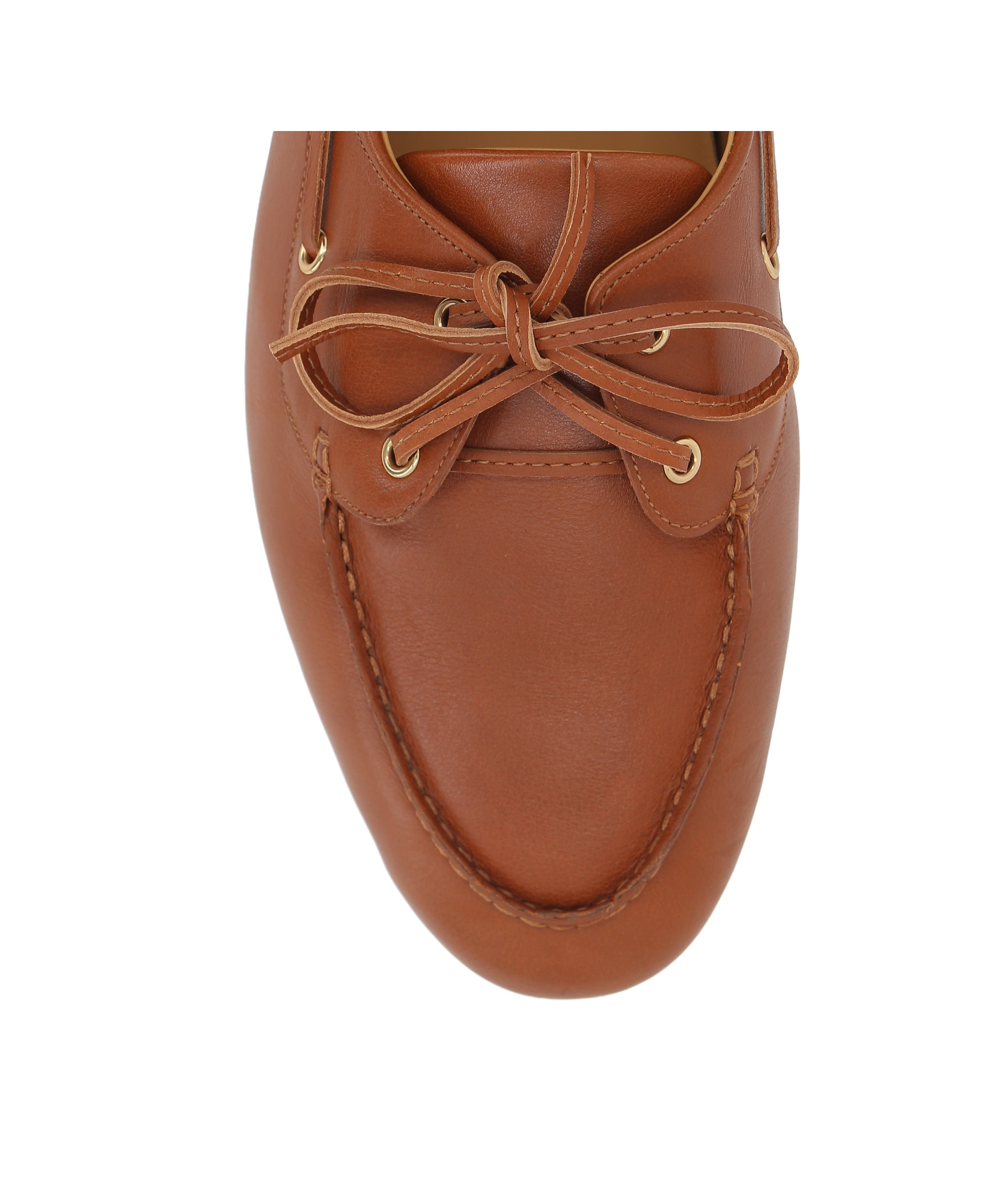 Shop Bally Round Head Loafer Shoes In Brown