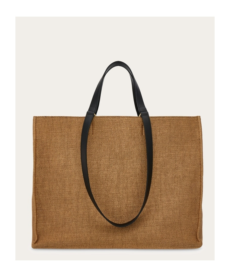 FERRAGAMO SALVATORE FERRAGAMO LOGO DETAILED LARGE TOTE BAG 