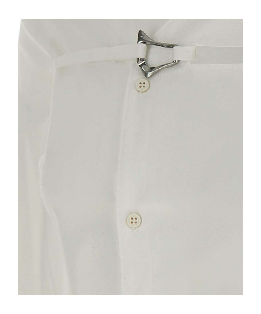 Heliot Emil Asymmetric Buckle Blouse In White
