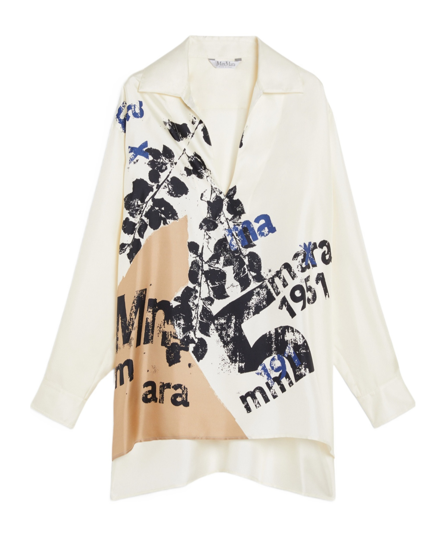 Max Mara Woman Top White Size 6 Silk In White