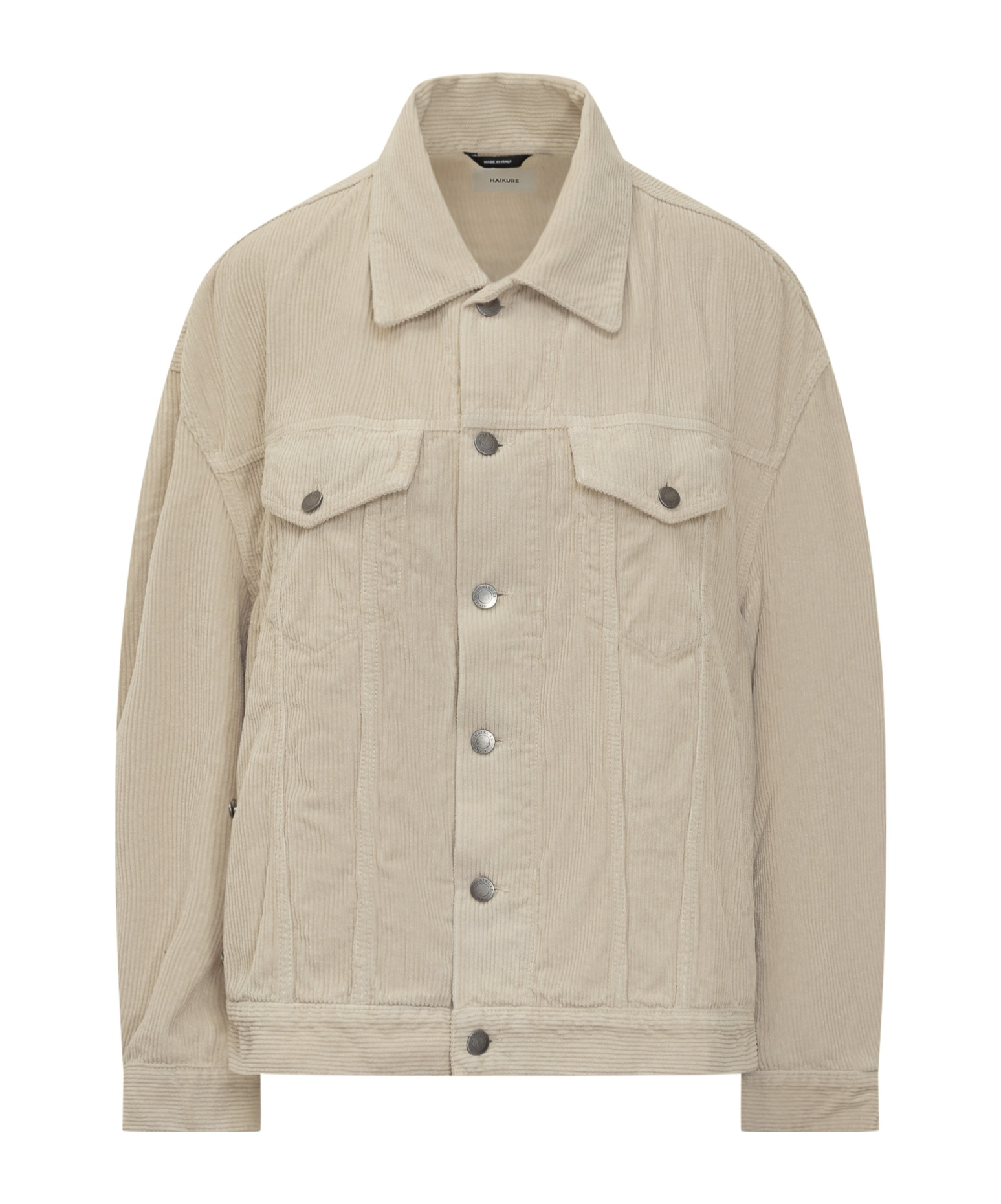 Haikure Button Casual Jacket In Neutral