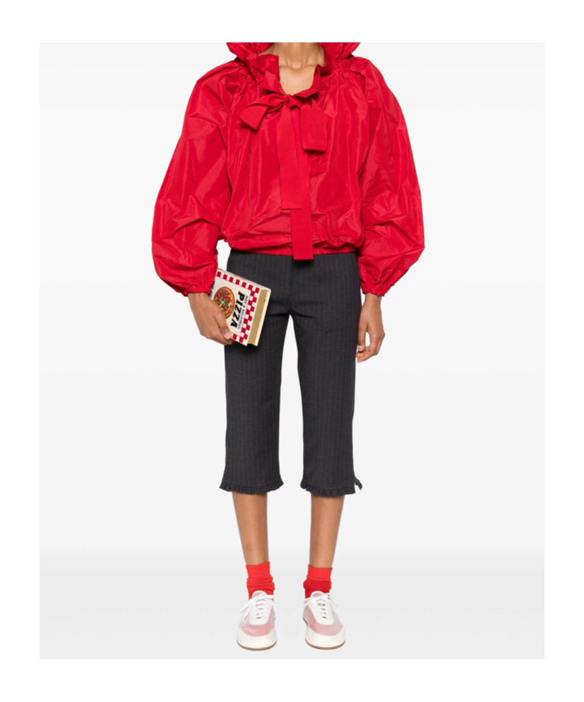 Patou Ruffle-neck Blouse In Red