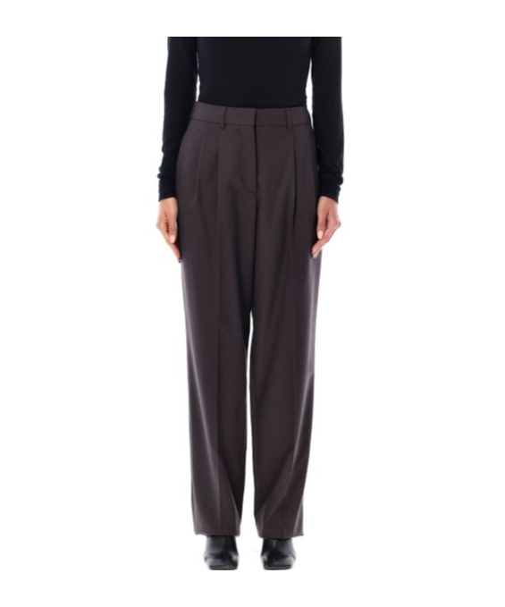 Shop Stella Mccartney Straight-leg Mid-rise Trousres In Black
