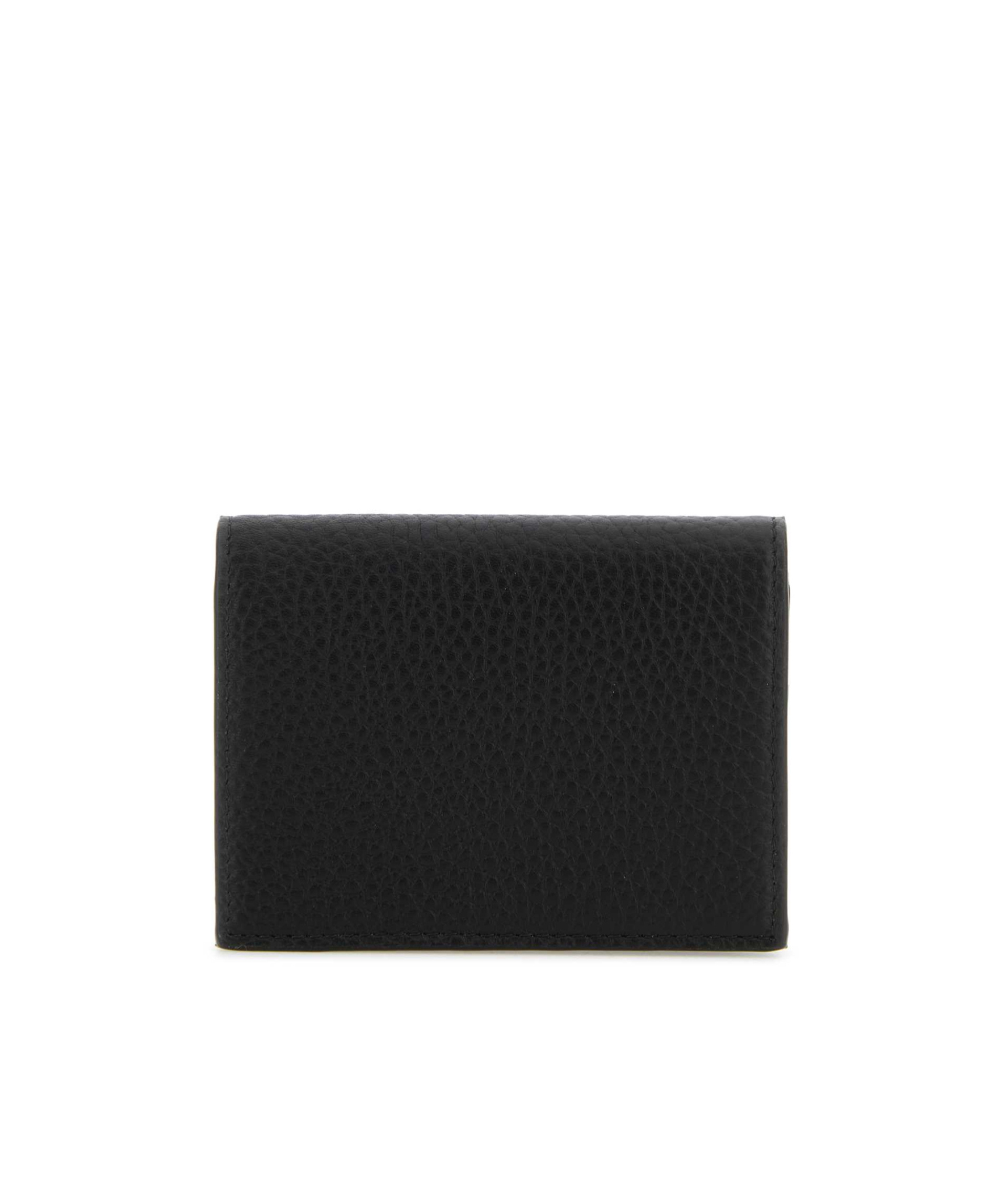 Dolce & Gabbana Dg Logo Leather Wallet In Black