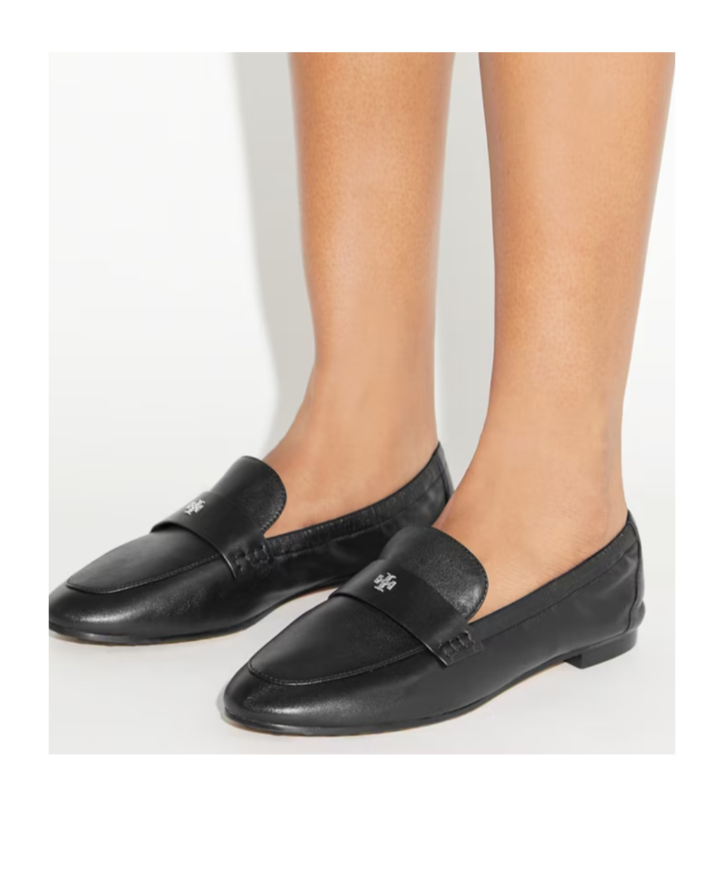 Tory Burch Gathered Detail Loafers In Black