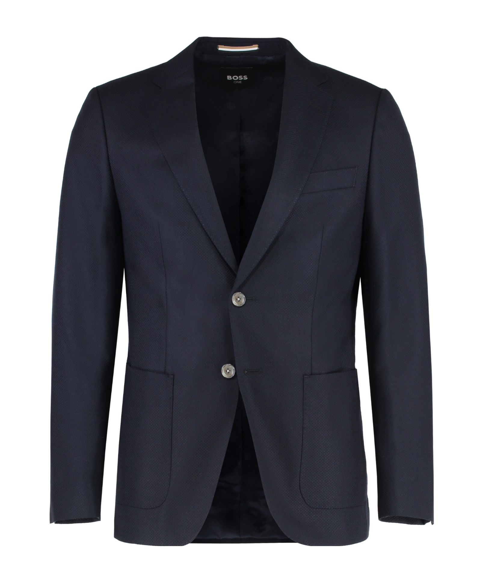 Hugo Boss Boss Single-breasted Two-button Jacket In Blue