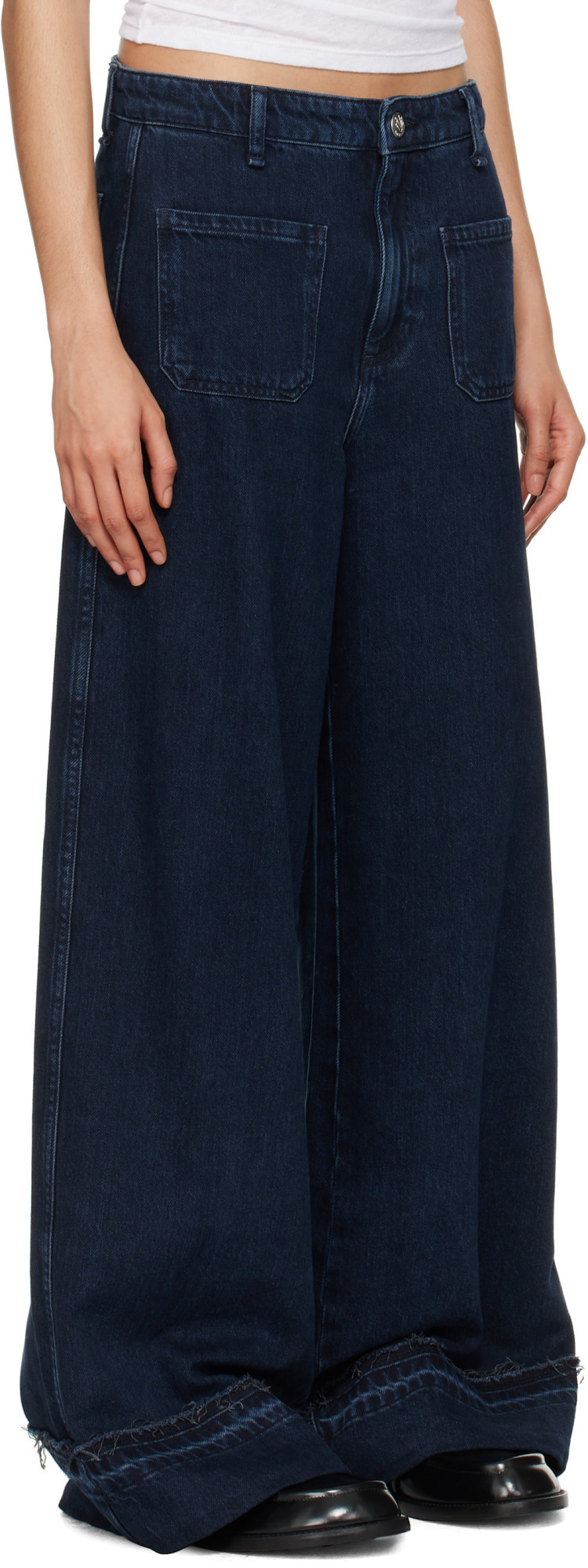 Rag & Bone Jeans With Belt Loops In Black