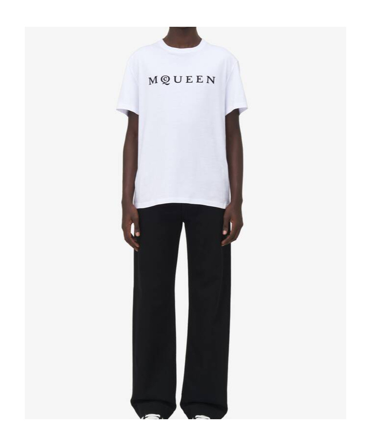 Alexander Mcqueen Logo Cotton T-shirt In White