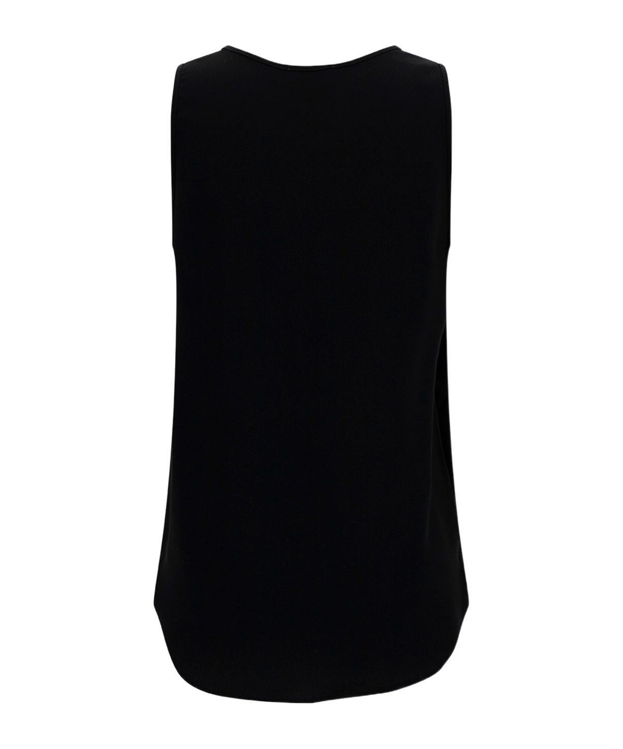 P.a.r.o.s.h Black Tank Top With Plunging U Neckline In Black