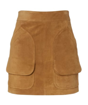 Veronica Beard Norwood Suede Miniskirt In Brown