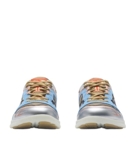 Burberry Multicolor Mesh And Suede Matrix Sneakers In Multi