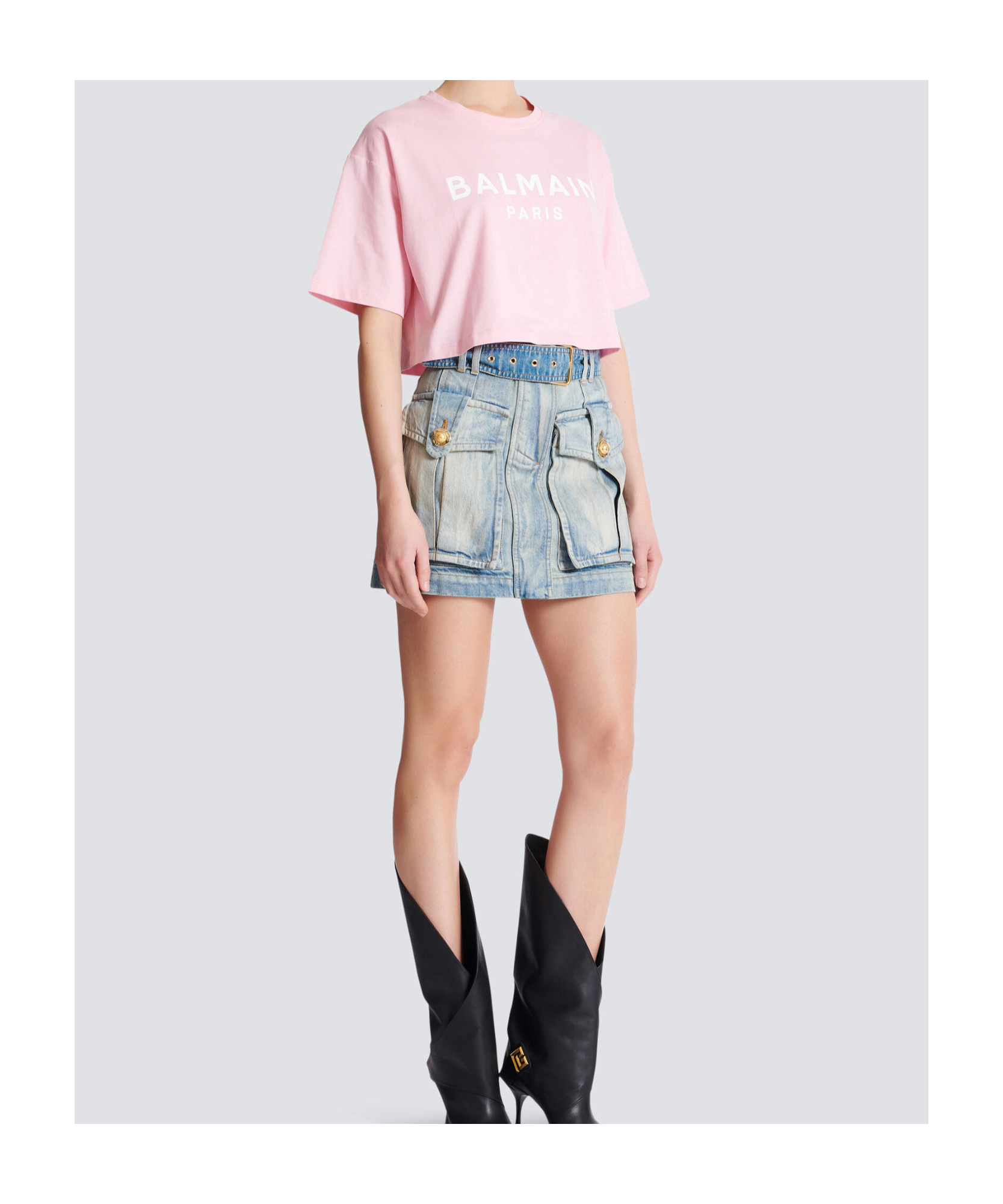 Shop Balmain T-shirt With  Paris Print