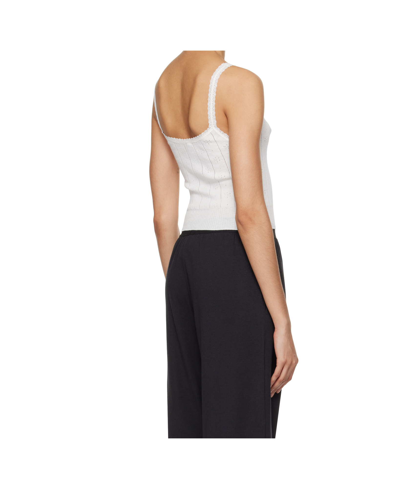 Skims White Sweater Pointelle Camisole In White