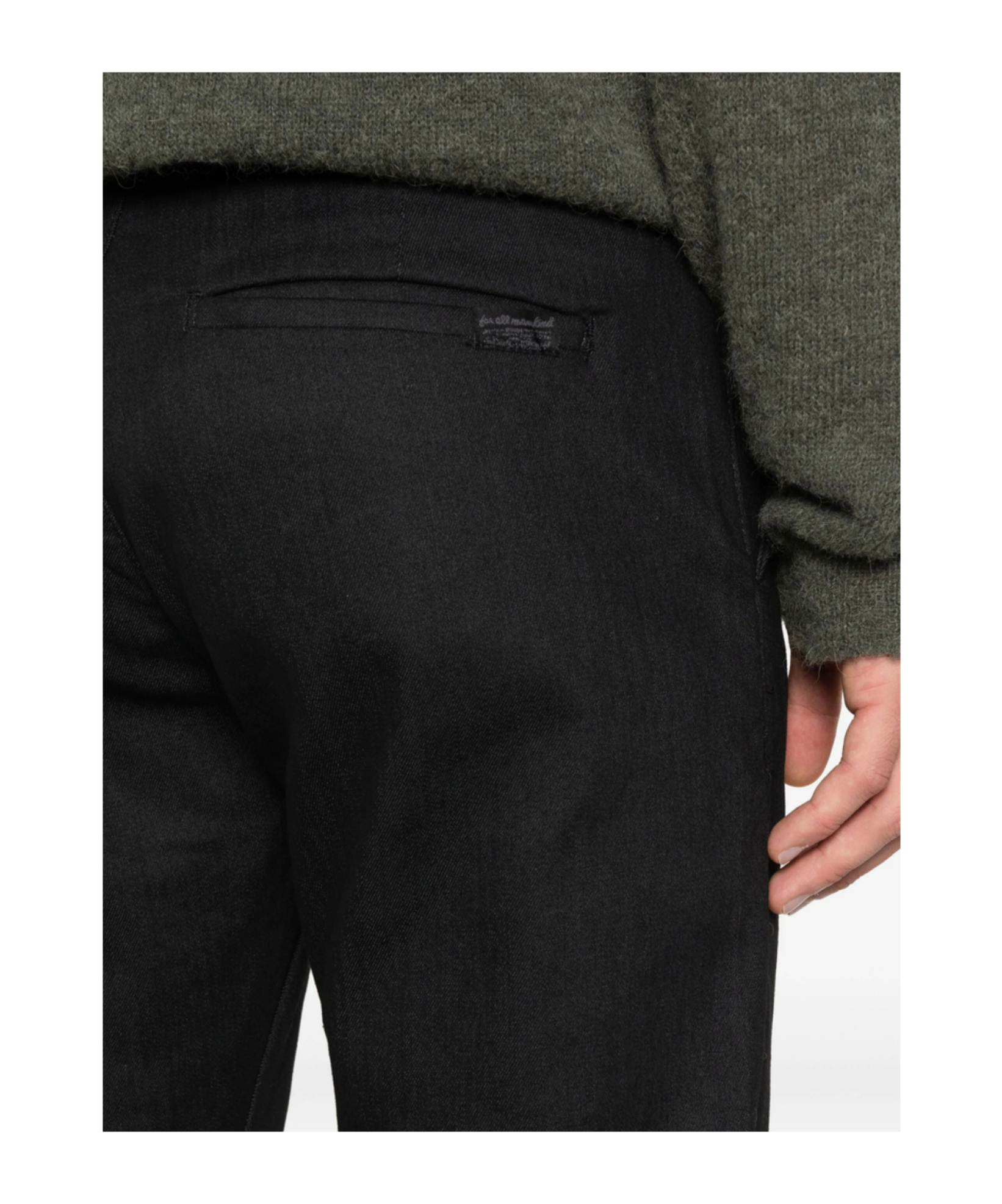 7 For All Mankind Cotton-blend Trousers In Black